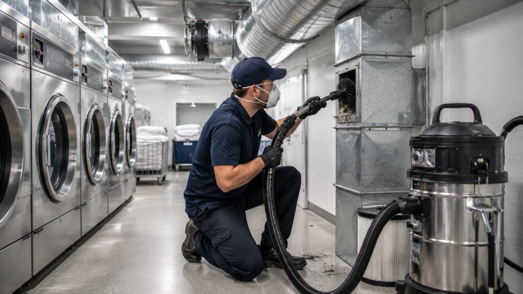 Professional laundry exhaust cleaning